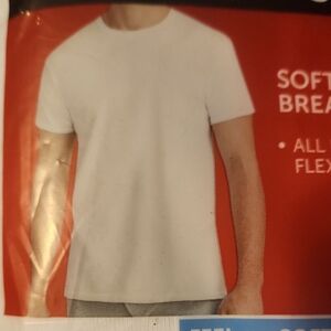 Hanes Tagless Wicking White T-Shirts - Medium